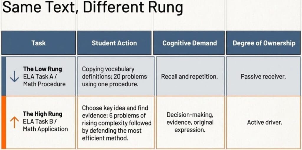 Same Text Different Rung Chart

