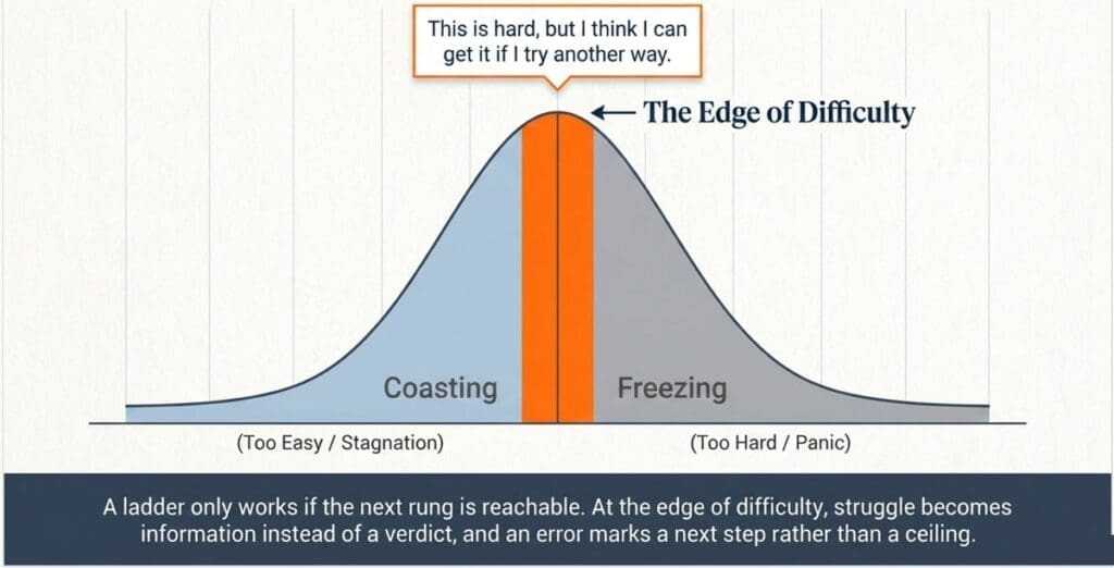 The Edge of Difficulty Bell Curve
